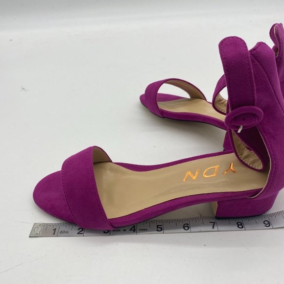 YDN Open Toe Ankle Strap Low Heel Heels Sandals - Picture 6 of 7